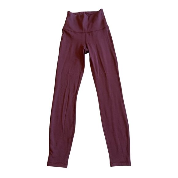 Lululemon Wunder Lounge Super High-Rise Tight 28" Red Merlot Leggings Size 2 - Picture 1 of 13